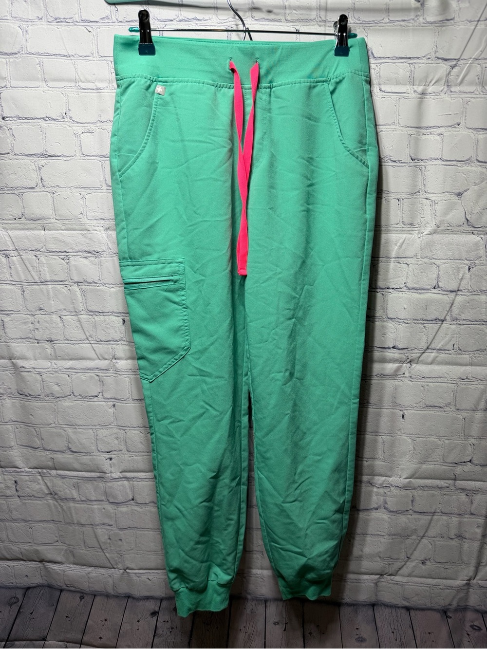 Figs Womens Uman High-Rise Jogger Scrub Pant Green Blue Sz S Nurse Medical - Picture 1 of 7